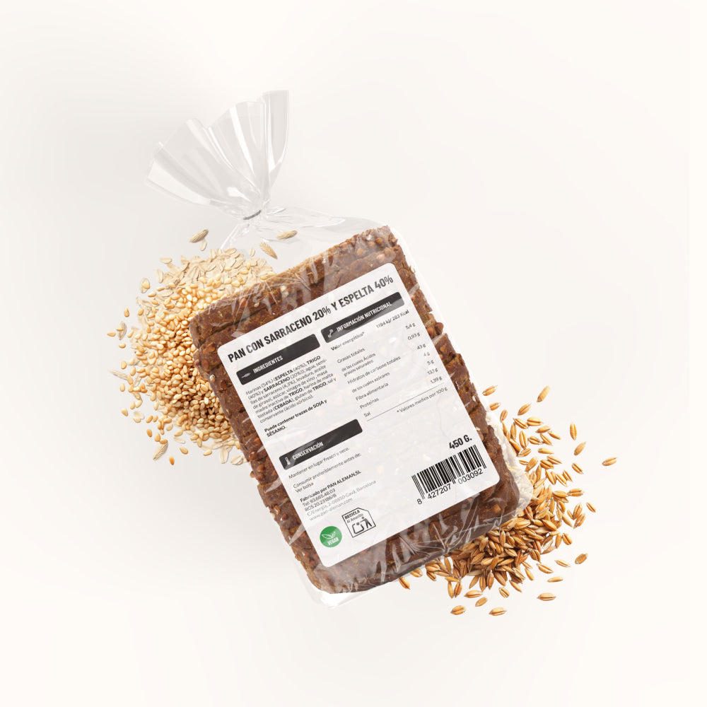Pan de Sarraceno 20% y Espelta 40%