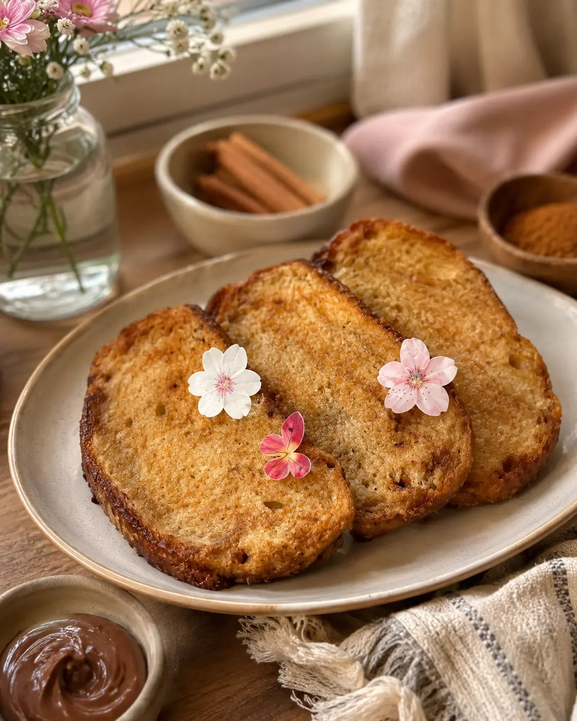 Torrijas con pan de centeno y crema de cacao: una receta de Semana Santa con ProteinK