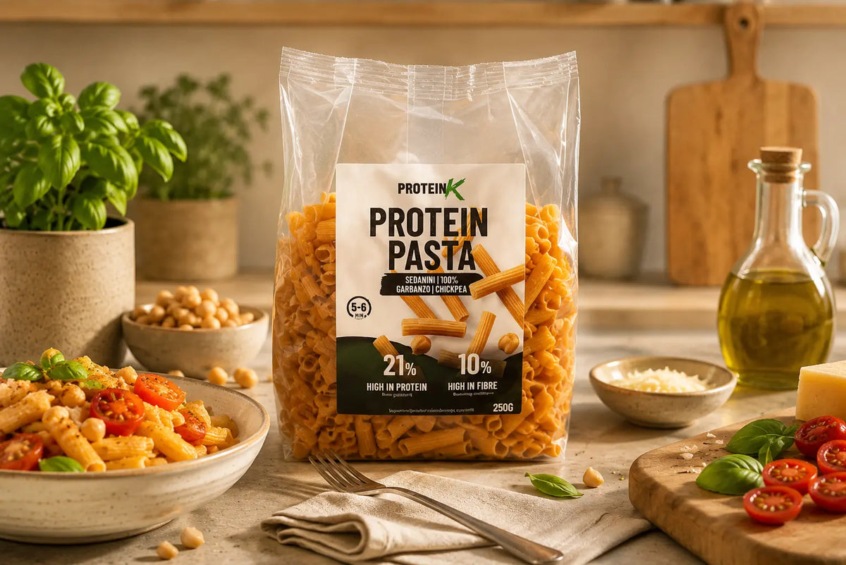 Pasta proteica vs pasta normal: comparativa real de proteína, fibra e hidratos ProteinK