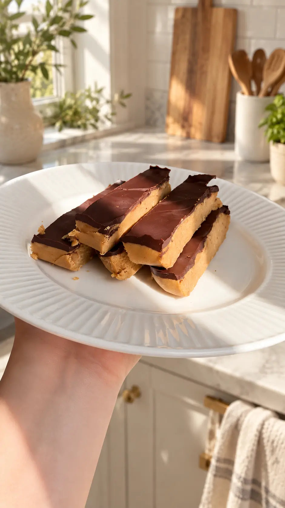 Barritas de chocolate y cacahuete con Protein Cream ProteinK