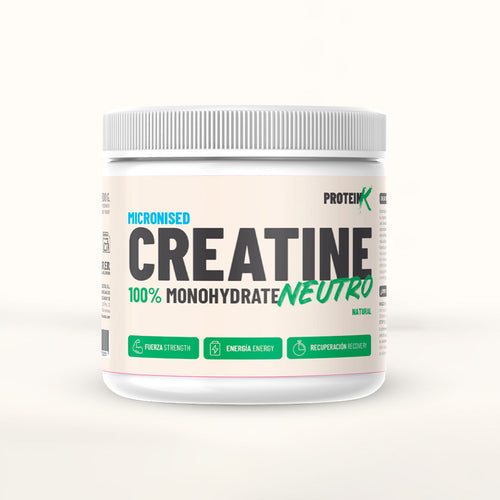 Creatina Monohidrato Neutro - Pura, Sin Sabor, Ideal para Rendimiento Deportivo ProteinK