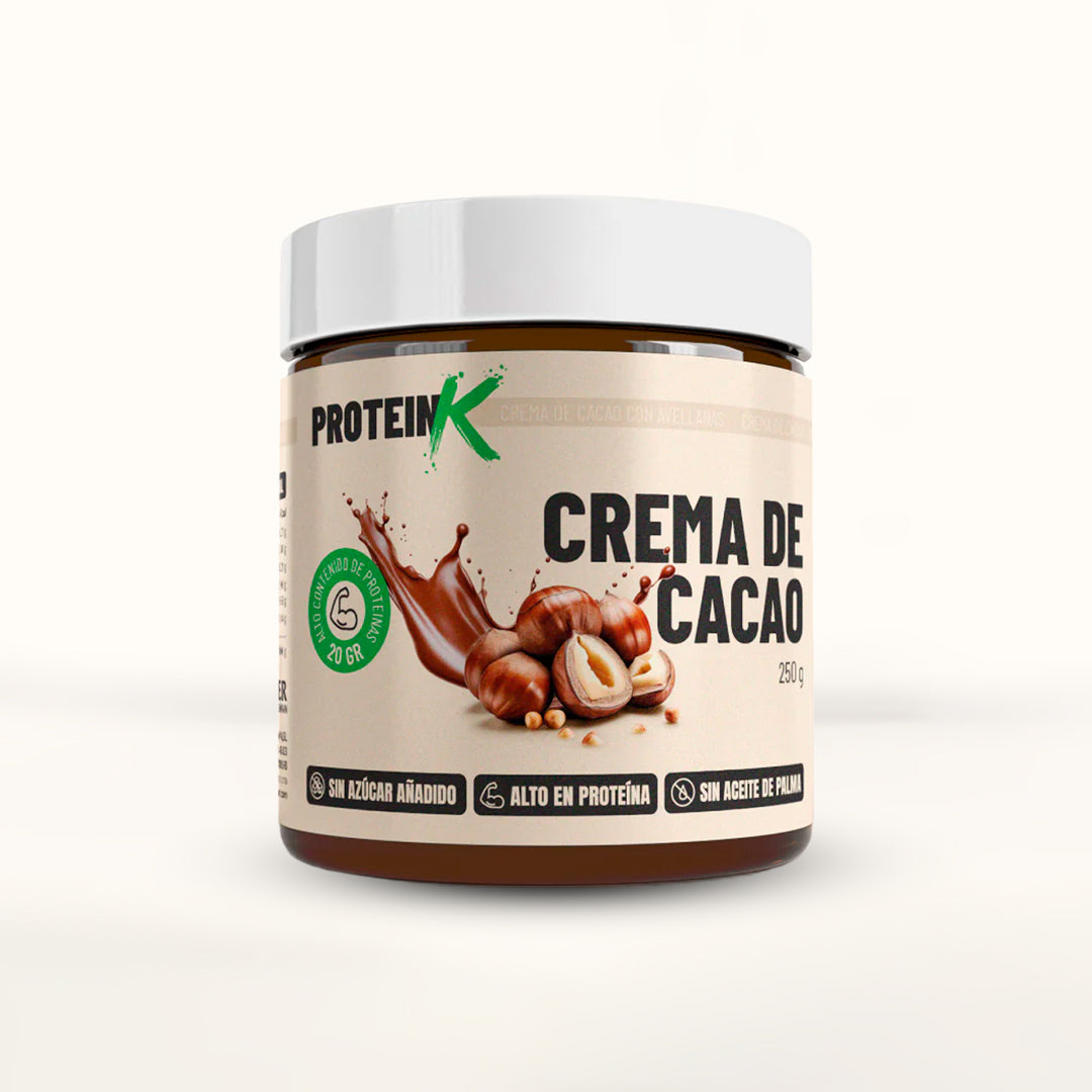 Crema de Cacao Proteica ProteinK con Avellanas 200g- Sin Azúcar Añadido