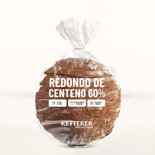 Pan Redondo de Centeno 60% - Hogaza Natural, Rico en Fibra y Proteínas ProteinK